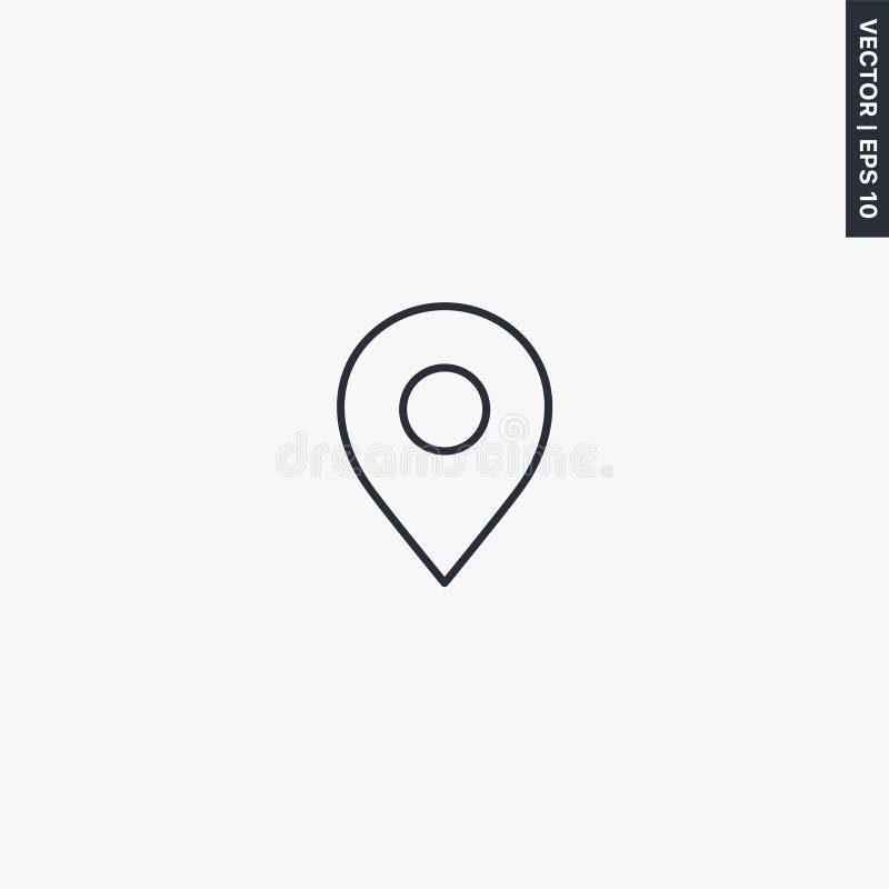 Location, linear style sign for mobile concept and web design royalty free illustration Location, linear style sign for mobile concept and web design royalty free illustration