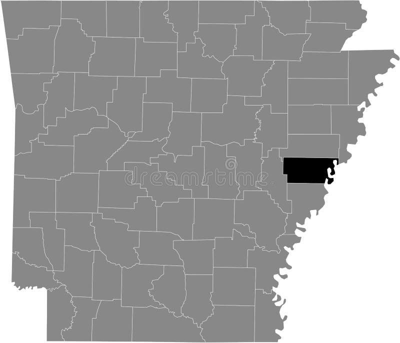 Location Map of the Lee County of Arkansas, USA Stock Vector - Illustration  of data, district: 219929301