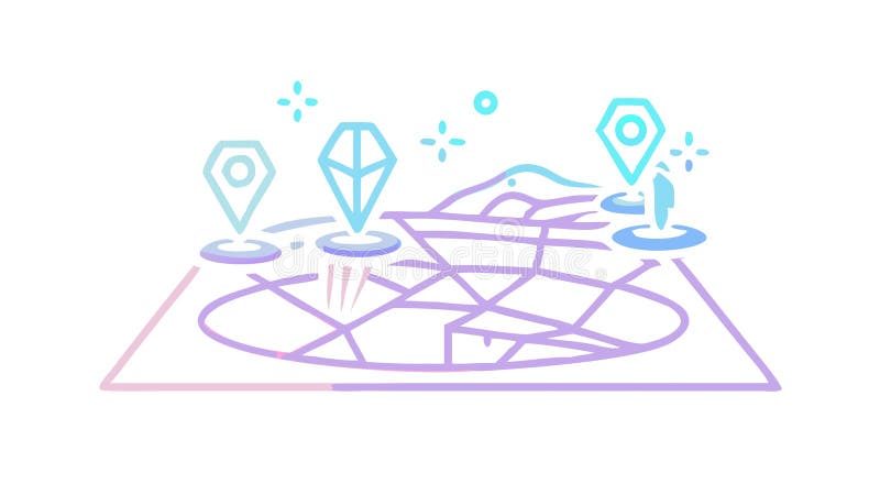 Location Pin Map, Geotagging Navigation, vector design Generative AI stock illustration