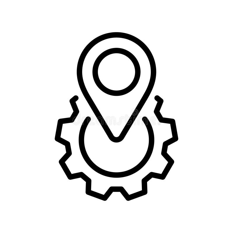 Location setting Icon stock vector. Illustration of pointer 226191174