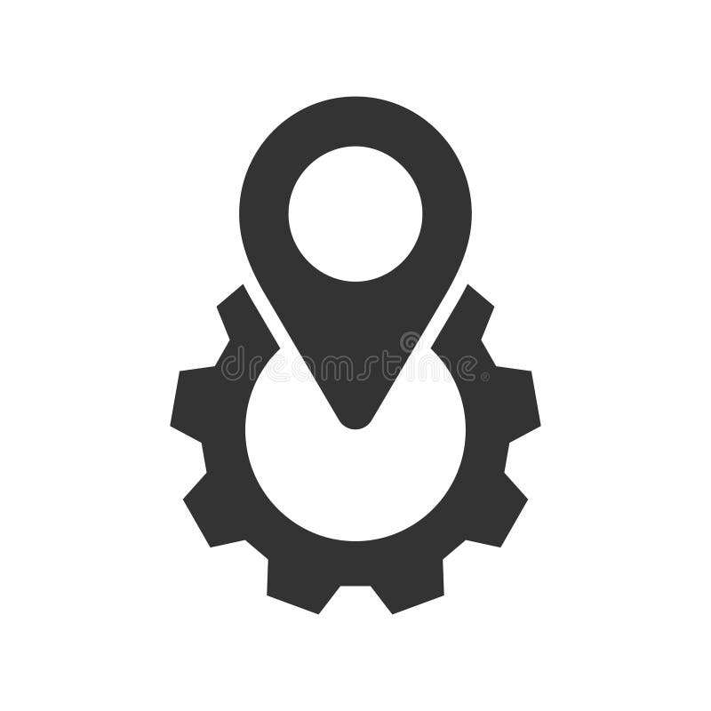 Location setting Icon stock vector. Illustration of icon 175128573