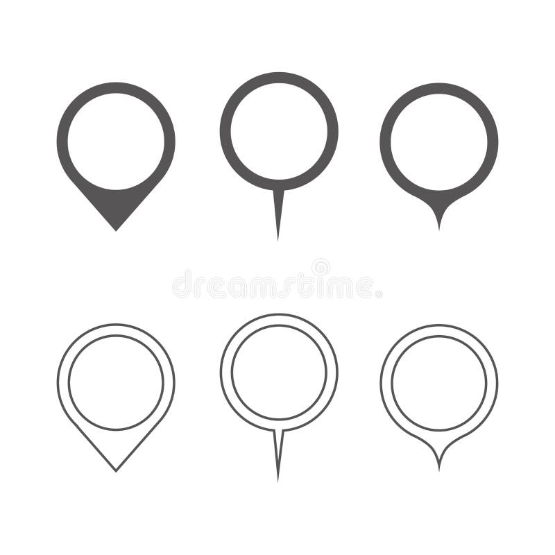 Location symbol - vector. Pin icon in flat style. Pointer icon isolated vector illustration
