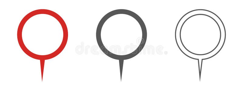 Location symbol - vector. Pin icon in flat style. Pointer icon isolated royalty free illustration