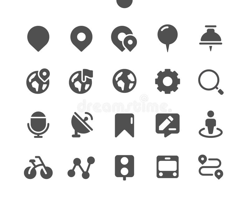 Location v1 UI Pixel Perfect Gut gestaltete Vector Solid Icons stock abbildung Location v1 UI Pixel Perfect Gut gestaltete Vector Solid Icons stock abbildung