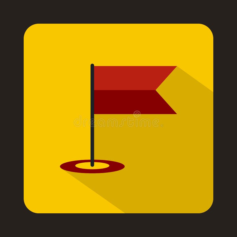 Locator flag icon in flat style stock illustration