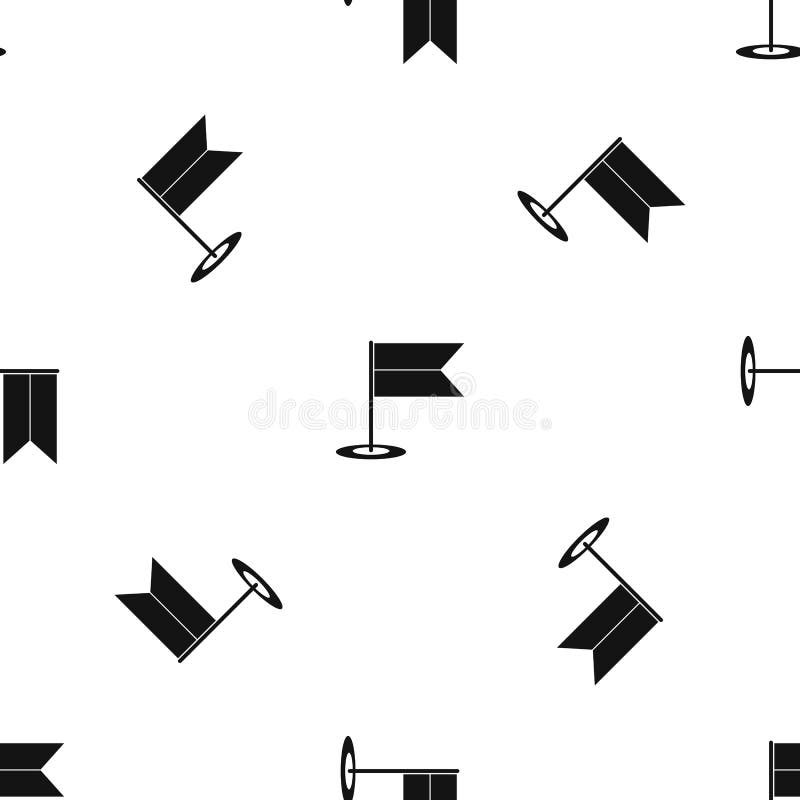 Locator flag pattern seamless black royalty free illustration