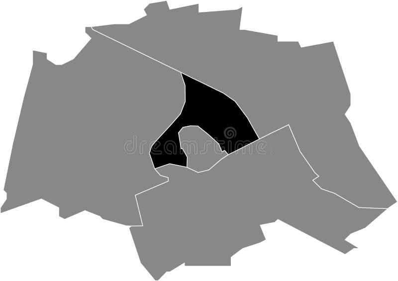 Locator map of the OUDE WIJKEN DISTRICT, GRONINGEN stock illustration