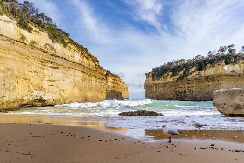 Beautiful beach at Loch Ard Gorge along the Great Ocean Road in Australia