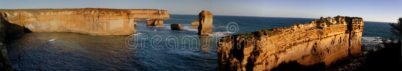 Panorama of Loch Ard Gorge area coastline of Victoria, Australia. Panorama of Loch Ard Gorge area coastline of Victoria, Australia