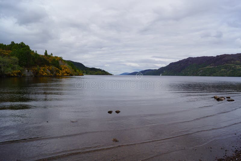 Loch Ness at Fort Augustus stock image Loch Ness at Fort Augustus stock image