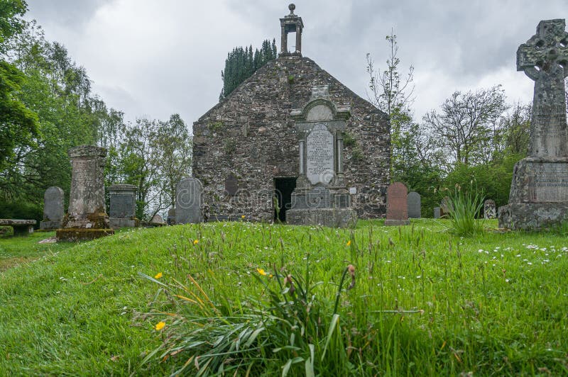 Tombs of the Cemetery of the Balquhidder Parish Church, Scotland ...