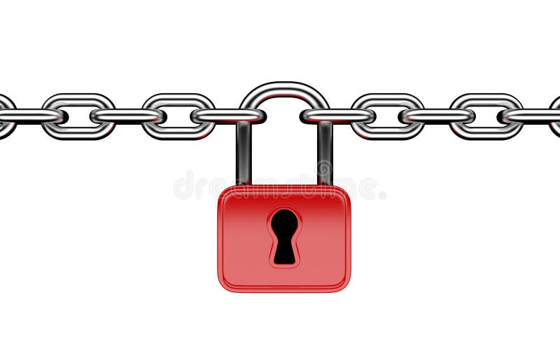 Chain cross lock stock illustration. Illustration of close 3376453