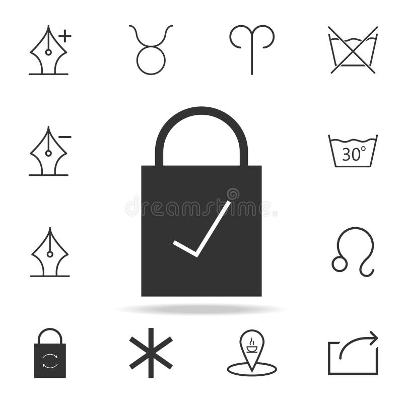 Lock checked icon. Detailed set of web icons and signs. Premium graphic design. One of the collection icons for websites, web desi stock illustration Lock checked icon. Detailed set of web icons and signs. Premium graphic design. One of the collection icons for websites, web desi stock illustration