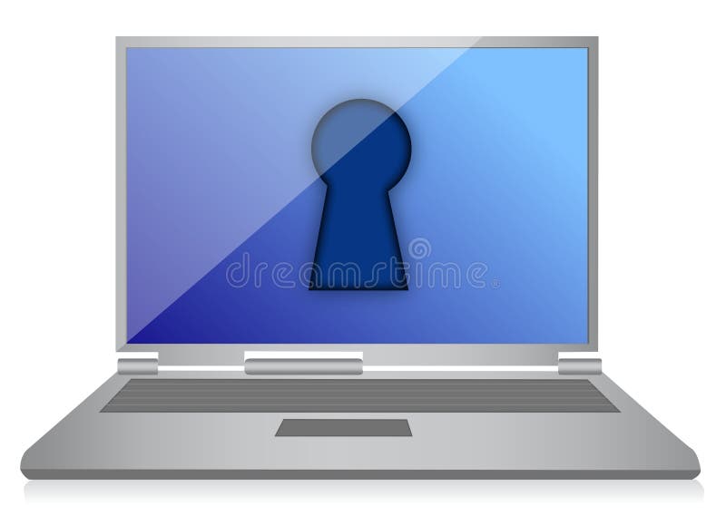 Lock computer royalty free illustration