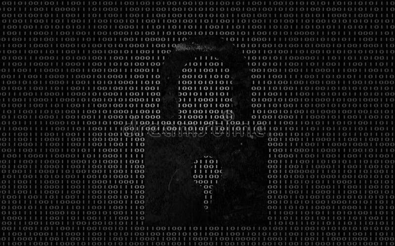 Lock on digital binary code background stock illustration Lock on digital binary code background stock illustration