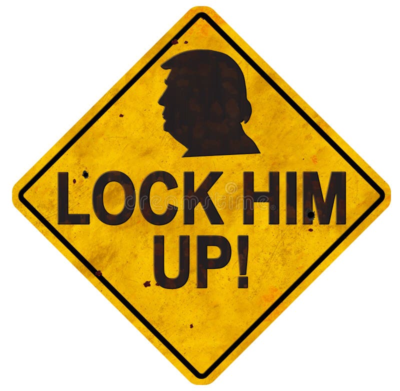 Lock Him Up Impeach Trump Sign Logo Art