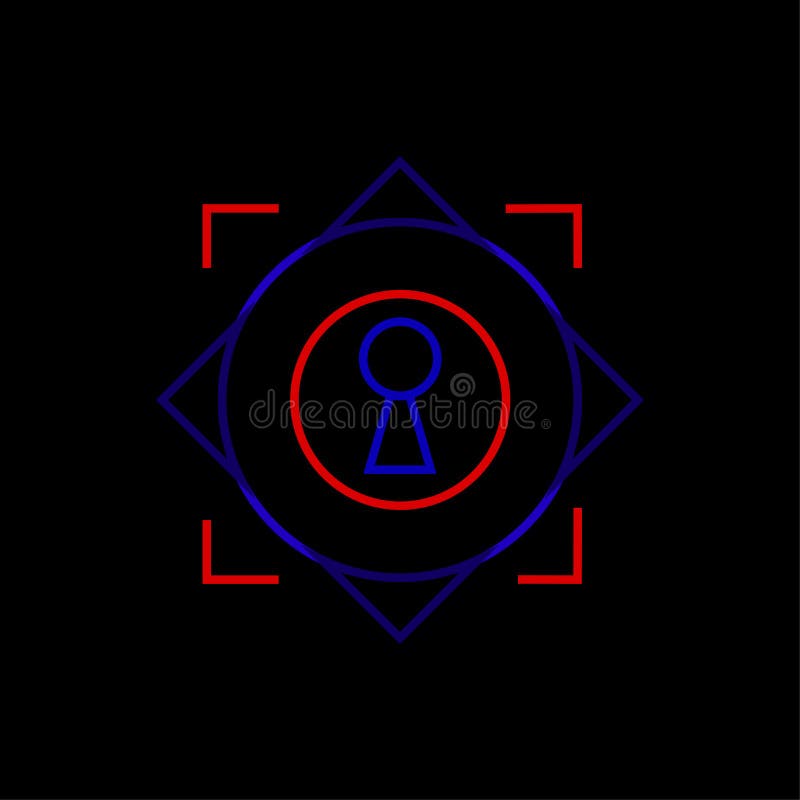 Lock icon on on black background vector illustration stock illustration.