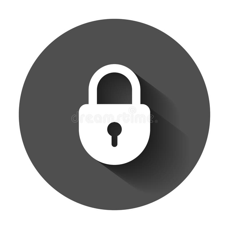 Lock sign vector icon. Padlock locker illustration. Business con stock illustration Lock sign vector icon. Padlock locker illustration. Business con stock illustration