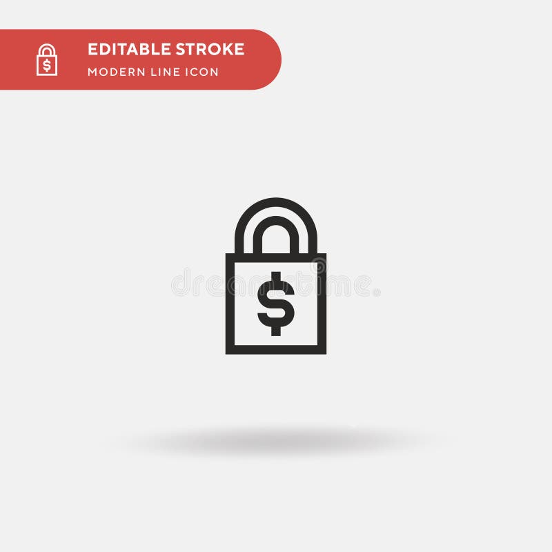 Lock Simple vector icon. Illustration symbol design template for web mobile UI element. Perfect color modern pictogram on editable vector illustration