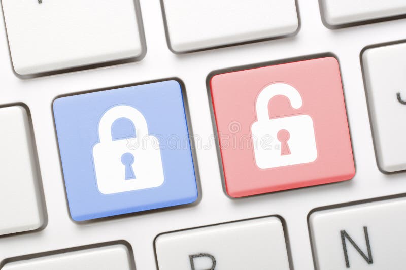 Lock Symbol On Keyboard Stock Image Image Of Notebook 30495933