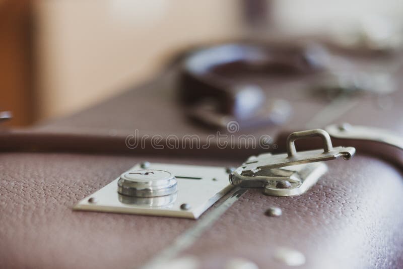 Lock vintage suitcase stock photo. Image of horizontal 137205618