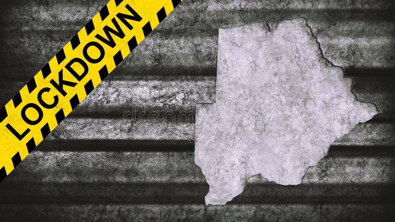 Lockdown Botswana Map, Coronavirus, Outbreak quarantine background. Botswana political map stock images, royalty-free photos and pictures