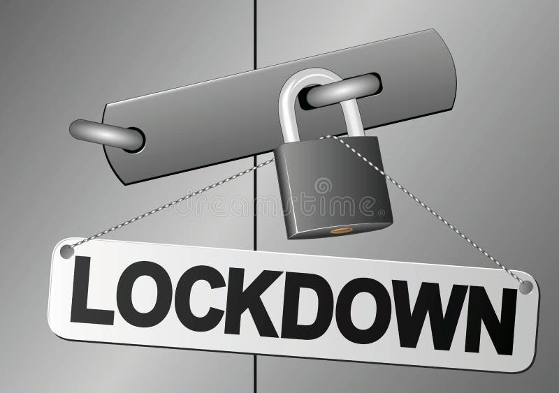 Padlocked door stock vector. Illustration of prohibit - 34230511