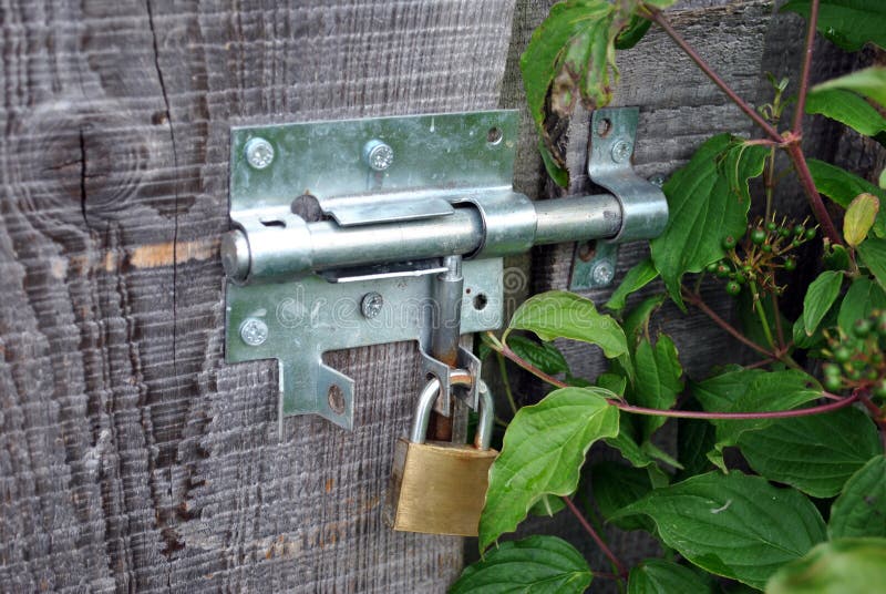 Locked door stock photo. Image of protection, padlock 56036538