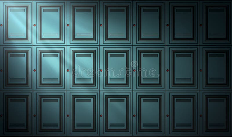 Locker wall background stock illustration. Illustration of secured