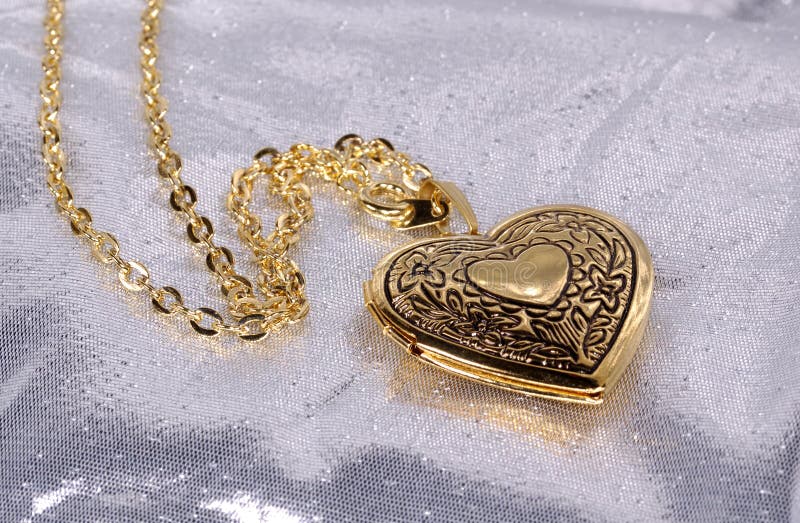 Photo of a Gold Heart Locket / Pendant. Photo of a Gold Heart Locket / Pendant
