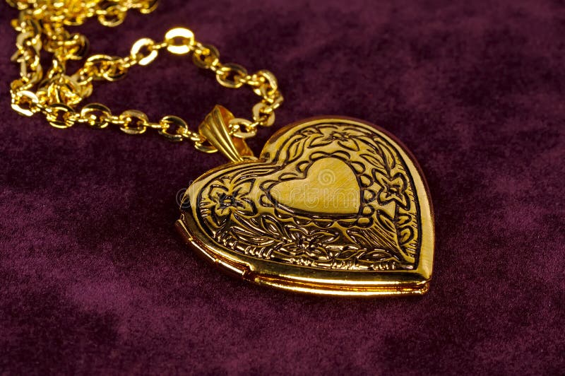 Gold Heart Shape Locket. Gold Heart Shape Locket