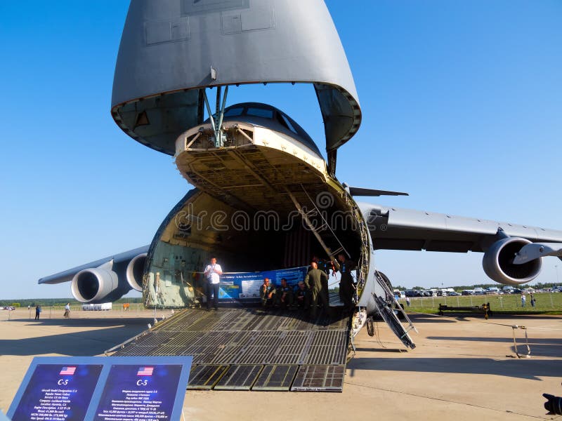 Lockheed C-5 Galaxy nose raised for loading