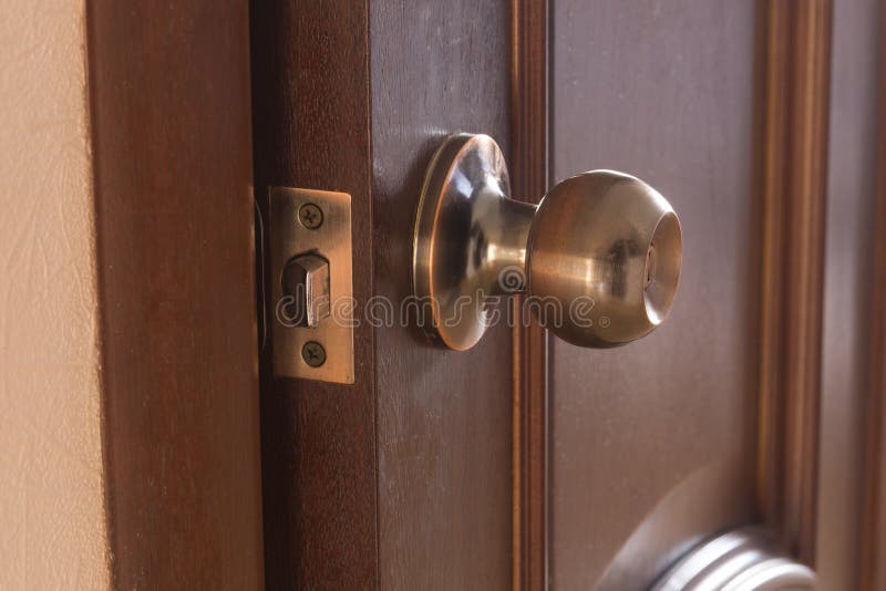 Locks for Interior Doors. Installation of Doors and Locks Stock Photo