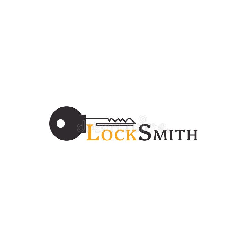 Locksmith-logotypvektor enkel och modern stock illustrationer