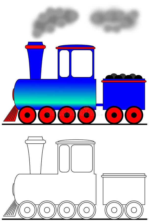 Gravado vintage, desenhado à mão, locomotiva antiga ou trem com vapor na  ferrovia americana. transporte retro . imagem vetorial de ArthurBalitskiy©  157835236