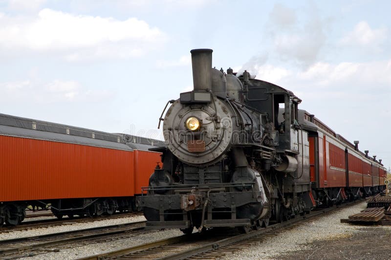 Locomotiva e treno di vapore