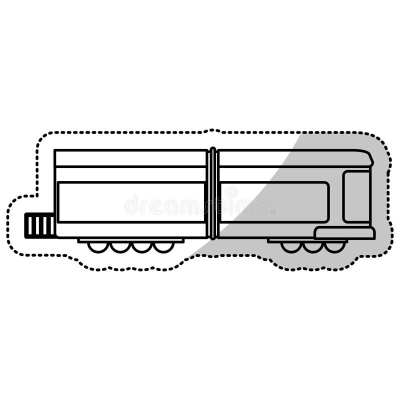 Locomotive train transport cut line royalty free illustration