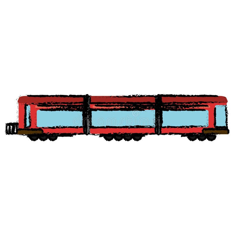 Locomotive train transport passenger stock illustration