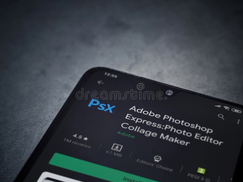 Adobe Photoshop Express Photo Editor App Play Store Page on Smartphone on a  Marble Stone Background Editorial Image - Image of closeup, display:  192112405