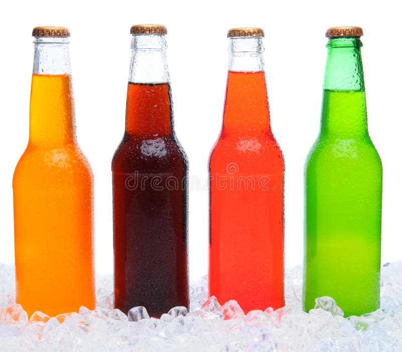 lodowa butelki soda cztery zdjęcie stock lodowa butelki soda cztery zdjęcie stock