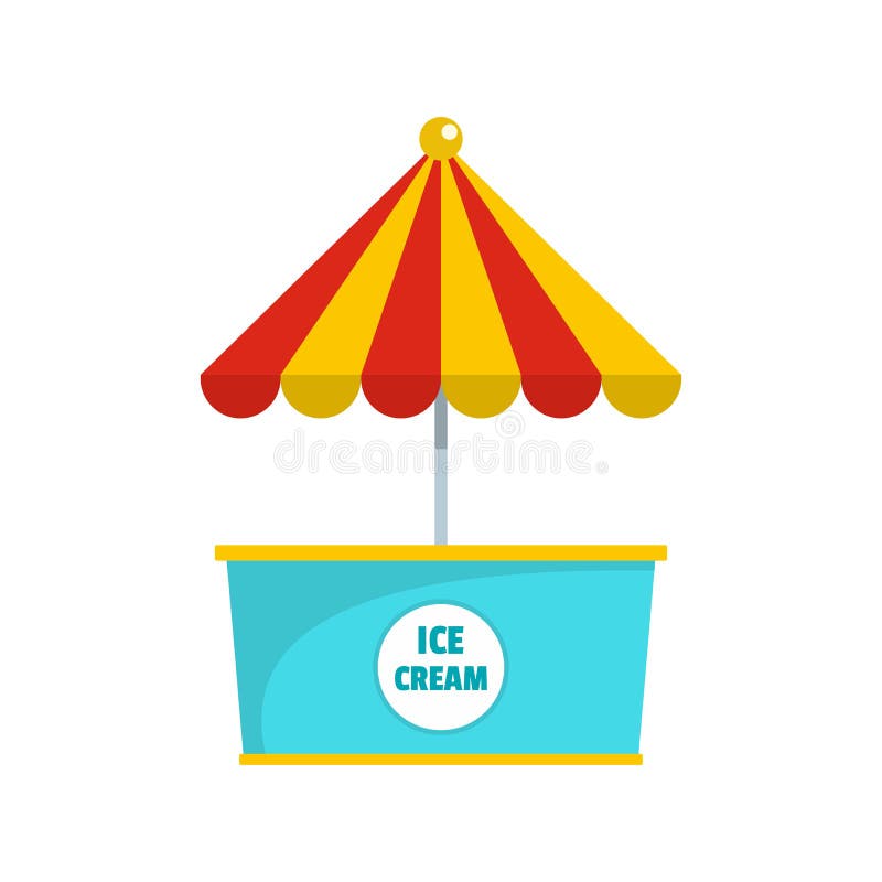 Lodowa creme ikona, mieszkanie styl royalty ilustracja Lodowa creme ikona, mieszkanie styl royalty ilustracja