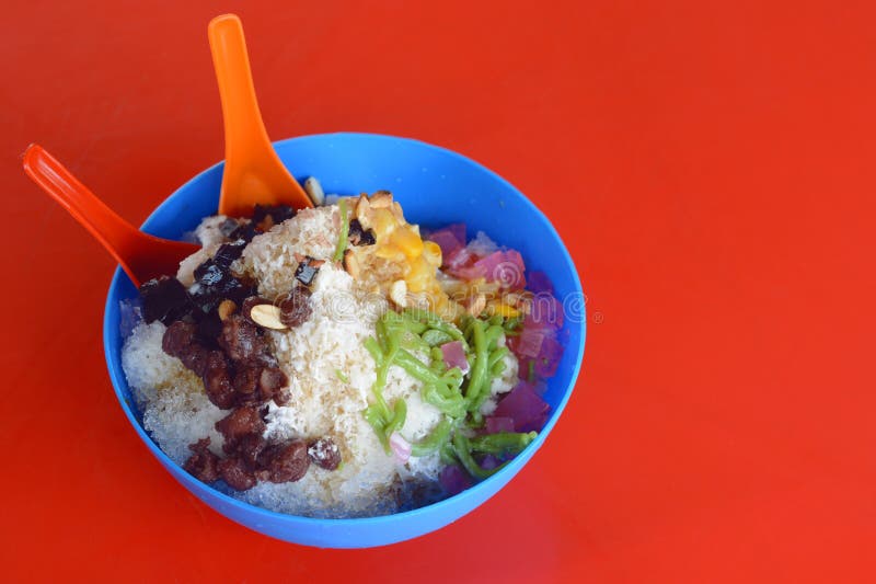 Lodowy kacang, ais kacang lub; ABC& x29; w Malajskim języku obrazy stock Lodowy kacang, ais kacang lub; ABC& x29; w Malajskim języku obrazy stock