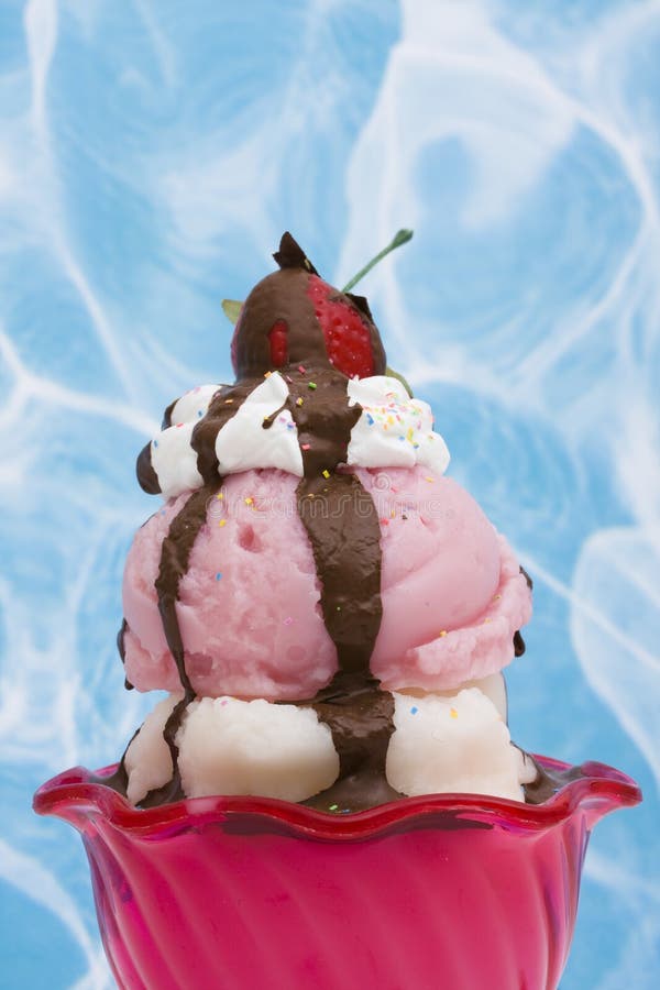 Lodowy sundae kremy fotografia royalty free