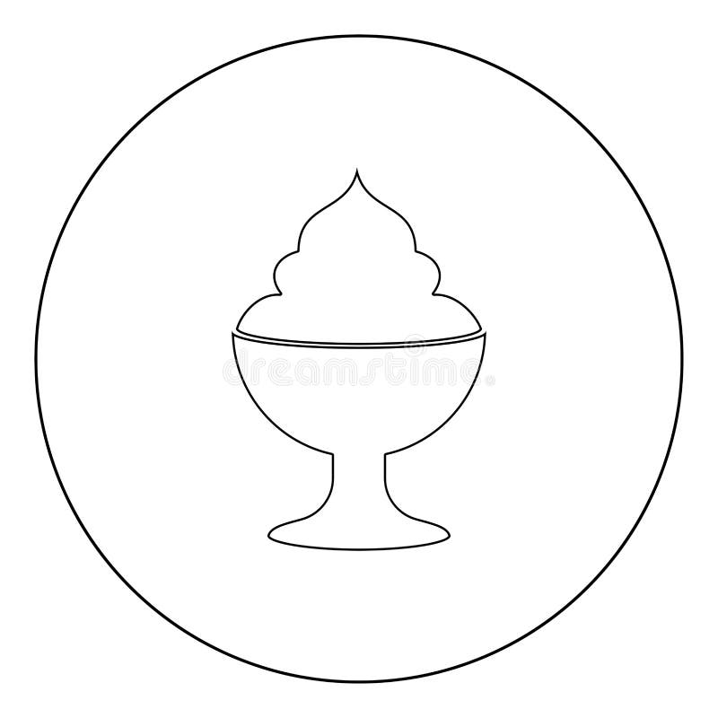 Lody ikony czerni kolor w okręgu ilustracja wektor Lody ikony czerni kolor w okręgu ilustracja wektor