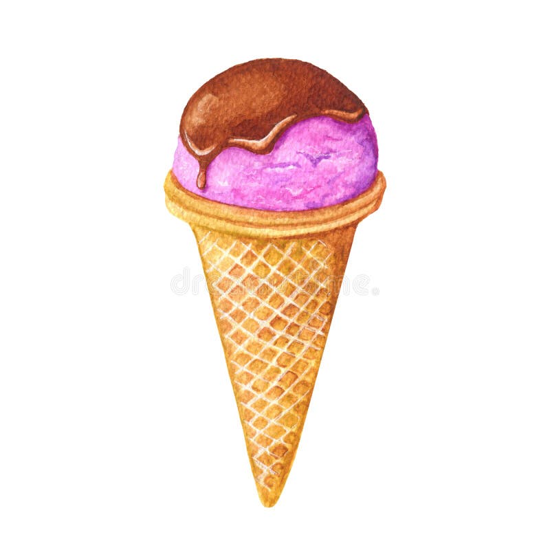 Lody z czekoladą w gofra rożku na białym tle beak dekoracyjnego latającego ilustracyjnego wizerunek swój papierowa kawałka dymówk ilustracja wektor Lody z czekoladą w gofra rożku na białym tle beak dekoracyjnego latającego ilustracyjnego wizerunek swój papierowa kawałka dymówk ilustracja wektor