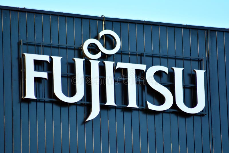 Sign Fujitsu. Company Signboard Fujitsu. Editorial Image - Image of ...