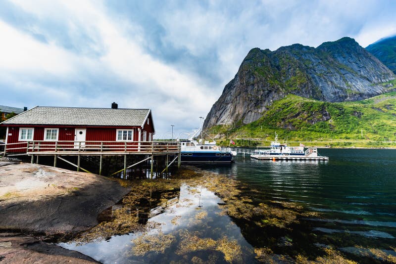 Lofotennorway August 27 2019reinenorwegian Fishing Village At The