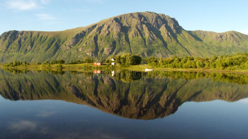 Lofoten s mirroring hill