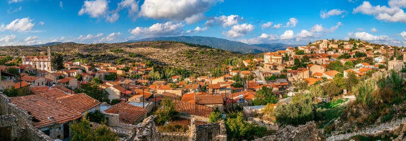 Lofou, a traditional mountain Cyprus village. Limassol District. Panorama. Lofou, a traditional mountain Cyprus village. Limassol District. Panorama.