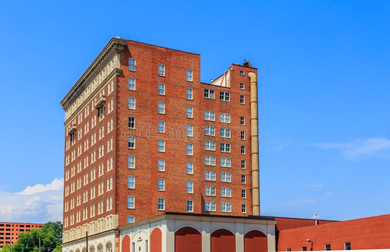 Loft Apartment Facade in Montgomery, Alabama Stock Photo Image of